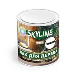 Лак акриловий SkyLine Wood для дерева Безбарвний Глянцевий, 0,75 л