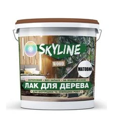 Лак акриловий SkyLine Wood для дерева Безбарвний Матовий, 3 л
