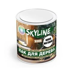 Лак акриловий SkyLine Wood для дерева Безбарвний Напівматовий, 0,75 л