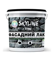 Лак акриловий фасадний SkyLine Stone для каменю з мокрим ефектом Глянцевий, 5 л