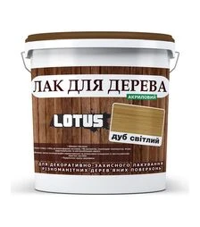 Лак цветной акриловый Lotus для дерева Светлый дуб Глянцевый, 1 л