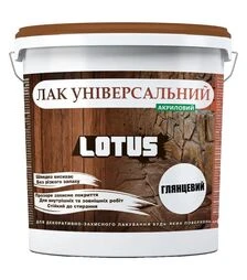 Лак акриловий Lotus Універсальний Прозорий Глянцевий, 5 л