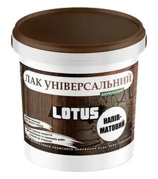Лак акриловий Lotus Універсальний Прозорий Напівматовий, 0,5 л