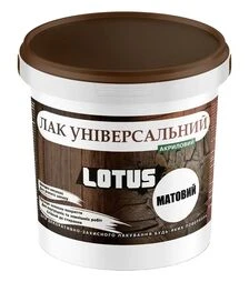 Лак акриловий Lotus Універсальний Прозорий Матовий, 0,5 л