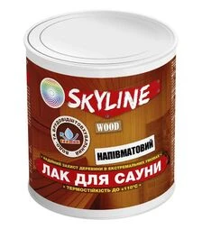 Лак акриловий SkyLine для сауни Прозорий Напівматовий, 0,75 л