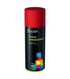 Емаль універсальна SLIDER Color, RAL 3020, Червоний, 400 мл