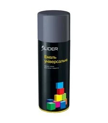 Емаль універсальна SLIDER Color, RAL 7024, Темно-сірий, 400 мл