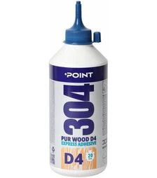Клей поліуретановий вологостійкий швидкої фіксації Point 304 PUR D4 Express, для деревини, Прозоро-медовий, 750 мл