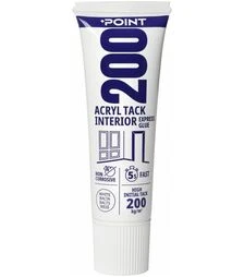 Клей-герметик акриловий водно-дисперсійний універсальний Point 200 Acryl, Білий, 80 мл