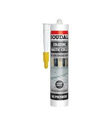Клей-герметик гібридний постійно еластичний Soudal Colozinc для металочерепиці, Сірий, 290 мл
