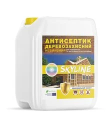 Антисептик биозащитный несмываемый SkyLine для обработки древесины Темно-коричневый, 5 л