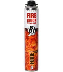 Пена монтажная огнестойкая пистолетная Fome Flex Fire Block, Розовая, 750 мл