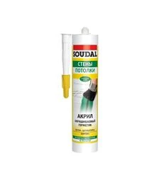Герметик акриловий Soudal для внутрішніх робіт, Чорний, 280 мл