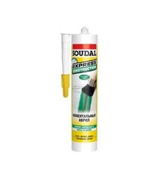 Герметик акриловий моментальний Soudal Express для внутрішніх робіт, Білий, 280 мл