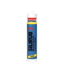 Герметик силіконовий нейтральний низькомодульний Soudal Silirub 2, Чорний, 300 мл