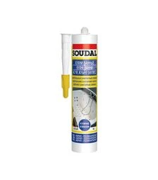 Герметик силіконовий нейтральний санітарний Soudal, Прозорий, 280 мл