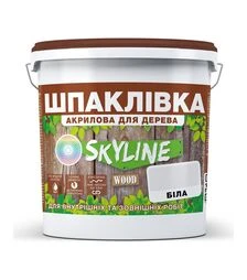 Шпаклівка акрилова SkyLine Wood для дерева Біла, 14 кг
