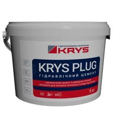 Гідропломба цементна KRYS PLUG для зупинки активних протікань води, 5 кг