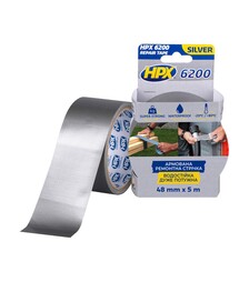 Лента армированная HPX 6200, 48 мм Серебристая, 5 м