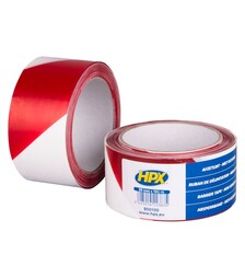Стрічка безпеки Barrier Tape, 50 мм Біло-червона, 100 м