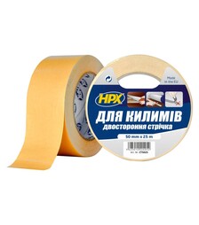 Стрічка двостороння CARPET TAPE, 50 мм Біла, 25 м