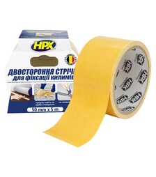 Стрічка двостороння CARPET TAPE, 50 мм Біла, 5 м