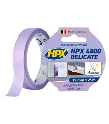 Стрічка малярська HPX 4800 Delicate, 19 мм Пурпурна, 25 м
