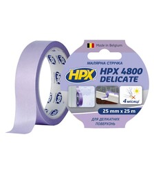 Стрічка малярська HPX 4800 Delicate, 25 мм Пурпурна, 25 м