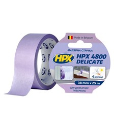 Стрічка малярська HPX 4800 Delicate, 38 мм Пурпурна, 25 м
