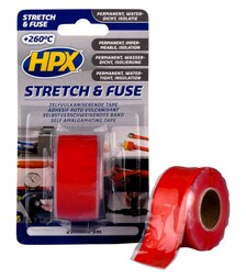 Лента самовулканизирующаяся Stretch&Fuse, 25 мм Красная, 3 м