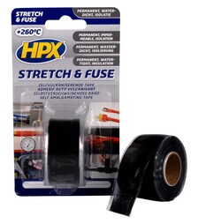 Лента самовулканизирующаяся Stretch&Fuse, 25 мм Черная, 3 м