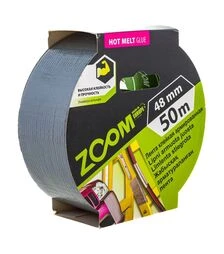 Лента армированная профессиональная Zoom, Серая (50 м×48 мм)