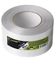 Лента алюминиевая для теплоизоляции Zoom, Серая (45 м×72 мм)