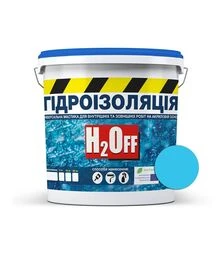 Гидроизоляция акриловая SkyLine H2Off краска-мастика универсальная Голубая 6 кг