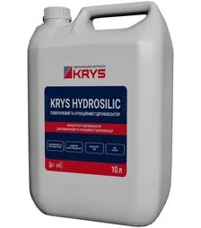 Гидрофобизатор концентрированный KRYS HYDROSILIC для поверхностной и объемной гидрофобизации, Светло-желтый, 10 л