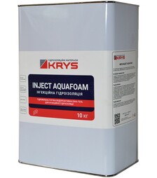 Инъекционная пена-гель KRYS INJECT Aquafoam для герметизации швов, Желто-коричневая, 10 кг