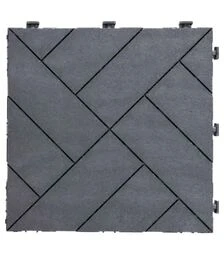 Гумове покриття для підлоги Multy Home Arista Wood, Світло-сіре, рифлене, 30×30 см, 6 шт