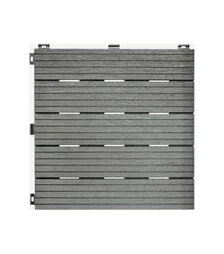 Гумове покриття для підлоги Multy Home Cosmopolitan, Світло-сіре, рифлене, 30×30 см, 6 шт