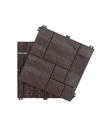 Гумове покриття для підлоги Multy Home Mosaic, Коричневе, рифлене, 30×30 см, 6 шт