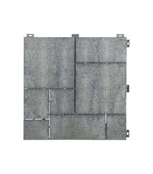 Гумове покриття для підлоги Multy Home Mosaic, Світло-сіре, рифлене, 30×30 см, 6 шт