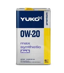 Моторна олива Yuko MAX SYNTHETIC A&A 0W-20, 4 л