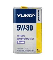 Моторное масло Yuko MAX SYNTHETIC A&A 5W-30, 4 л