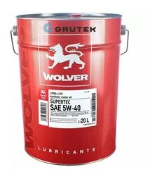 Моторна олива WOLVER SUPERTEC 5W-40, 20 л