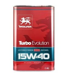Моторна олива WOLVER TURBO EVOLUTION 15W-40, 4 л