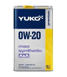 Моторна олива VUKO MAX SYNTHETIC A&A 0W-20 API SP, 4 л