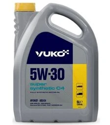 Моторное масло Vuko Super Synthetic 5W-30 С4 API SN/CF, 5 л