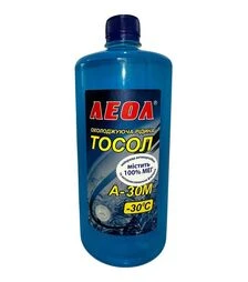 Антифриз LEOL Тосол -30°C, синій, 1 л (0,9 л)
