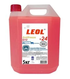Антифриз LEOL G12 -24°C, червоний, 5 кг
