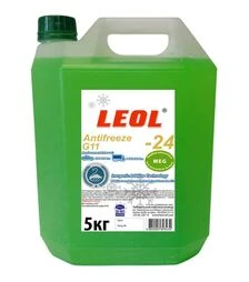 Антифриз LEOL G11 -24°C, зелений, 5 кг