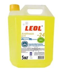 Антифриз LEOL G11 -24°C, жовтий, 5 кг